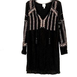 KNOX ROSE  Tunic Dress, Medium, Boho, Peasant, Fairy, Embroidery,Whimsy